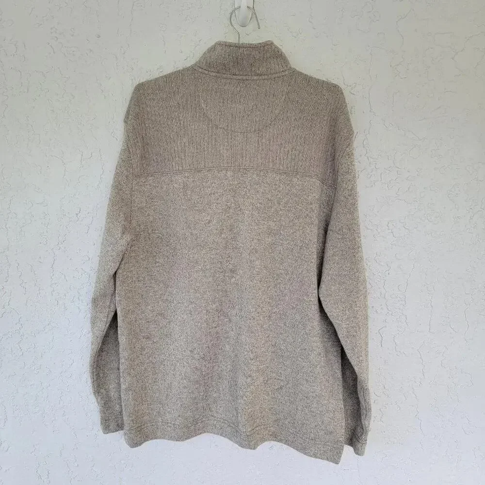 Van Heusen Pullover Sweater Beige Mens Size XL 1 4 Zip Classic Fit Long Sleeve - Picture 5 of 9
